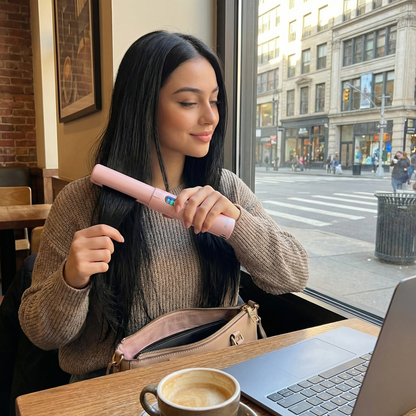 XCOOL Cordless Hair Straightener and Curler 2 in 1 Mini